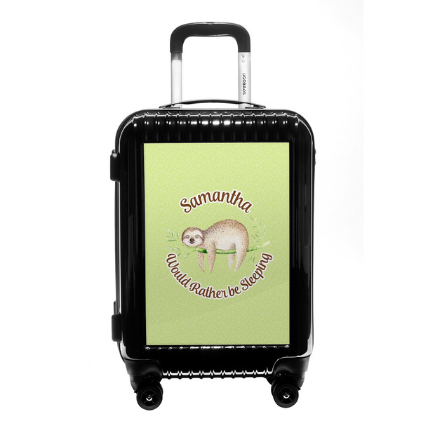 Custom Sloth Carry On Hard Shell Suitcase (Personalized)