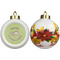 Sloth Ceramic Christmas Ornament - Poinsettias (APPROVAL)