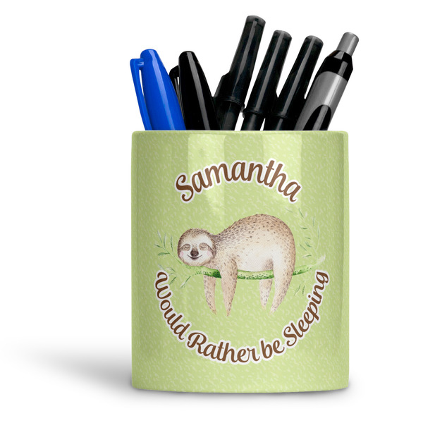 Custom Sloth Ceramic Pen Holder