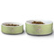 Sloth Ceramic Dog Bowls - Size Comparison
