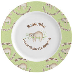 Sloth Ceramic Dinner Plates (Set of 4) (Personalized)
