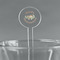 Sloth 7" Round Plastic Stir Sticks - Clear (Personalized)
