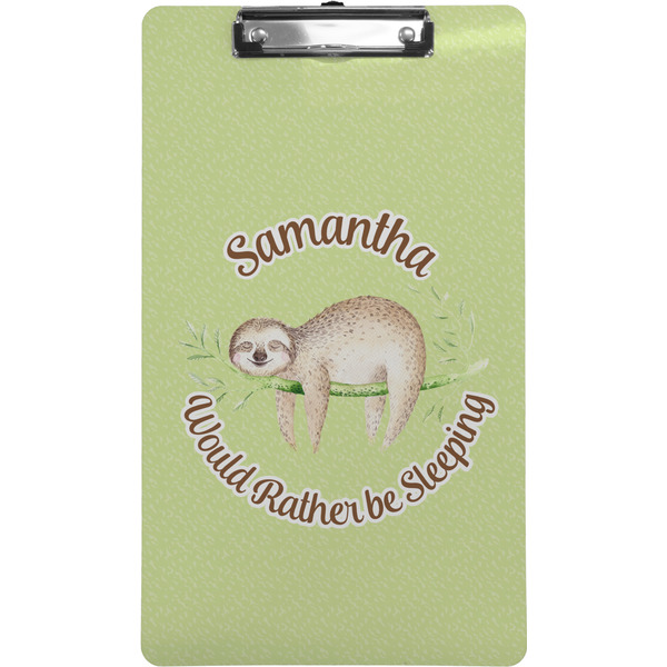 Custom Sloth Clipboard (Legal Size) (Personalized)