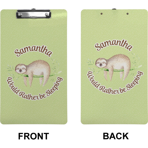 Sloth Clipboard (Legal) (Front + Back)