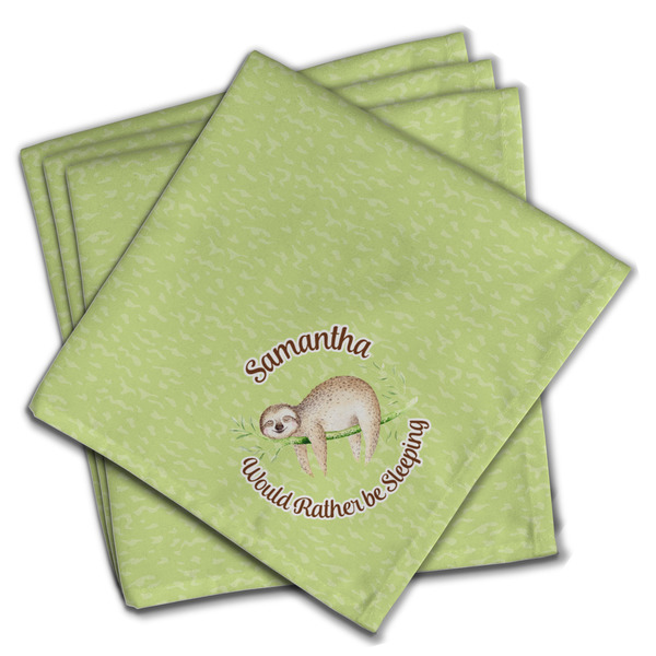 Custom Sloth Cloth Napkins (Set of 4) (Personalized)