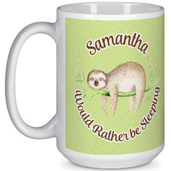 Sloth 15 Oz Coffee Mug - White (Personalized)