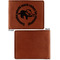 Sloth Cognac Leatherette Bifold Wallets - Front and Back Single Sided - Apvl