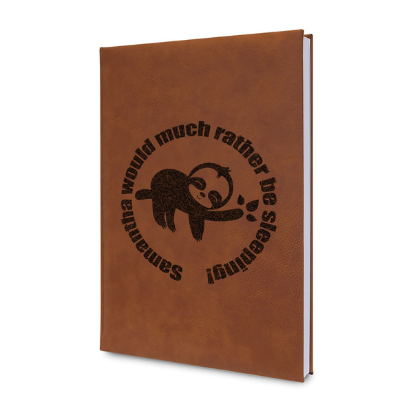 Custom Sloth Leatherette Journal - Double Sided (Personalized)