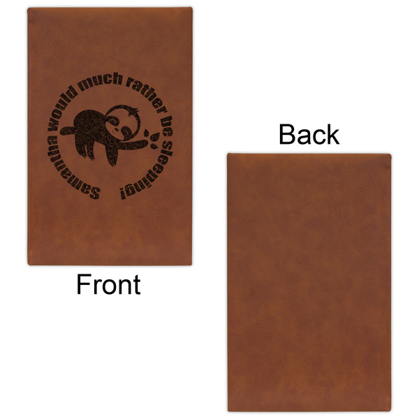 Sloth Cognac Leatherette Journal - Single Sided - Apvl