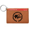 Sloth Cognac Leatherette Keychain ID Holders - Front Credit Card
