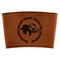 Sloth Cognac Leatherette Mug Sleeve - Flat