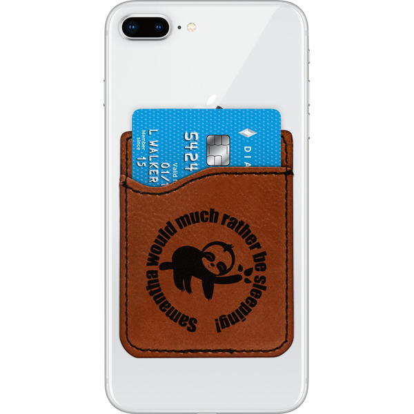 Custom Sloth Leatherette Phone Wallet (Personalized)