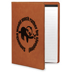 Sloth Leatherette Portfolio with Notepad (Personalized)