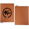 Sloth Cognac Leatherette Portfolios with Notepad - Large - Single Sided - Apvl