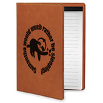 Sloth Leatherette Portfolio with Notepad - Small - Double Sided (Personalized)