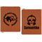 Sloth Cognac Leatherette Zipper Portfolios with Notepad - Double Sided - Apvl