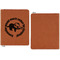 Sloth Cognac Leatherette Zipper Portfolios with Notepad - Single Sided - Apvl