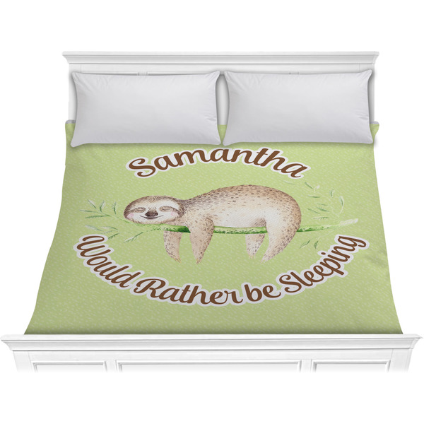 Custom Sloth Comforter - King (Personalized)