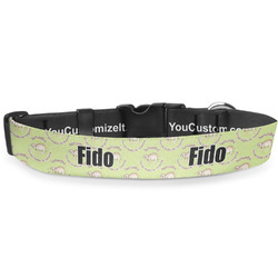 Sloth Deluxe Dog Collar - Medium (11.5" to 17.5") (Personalized)