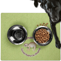 Sloth Dog Food Mat - Large w/ Name or Text