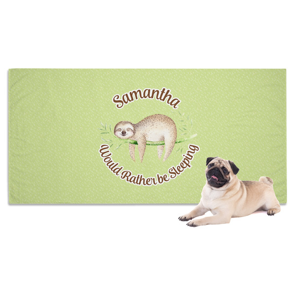 Custom Sloth Dog Towel (Personalized)