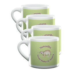 Sloth Double Shot Espresso Cups - Set of 4 (Personalized)