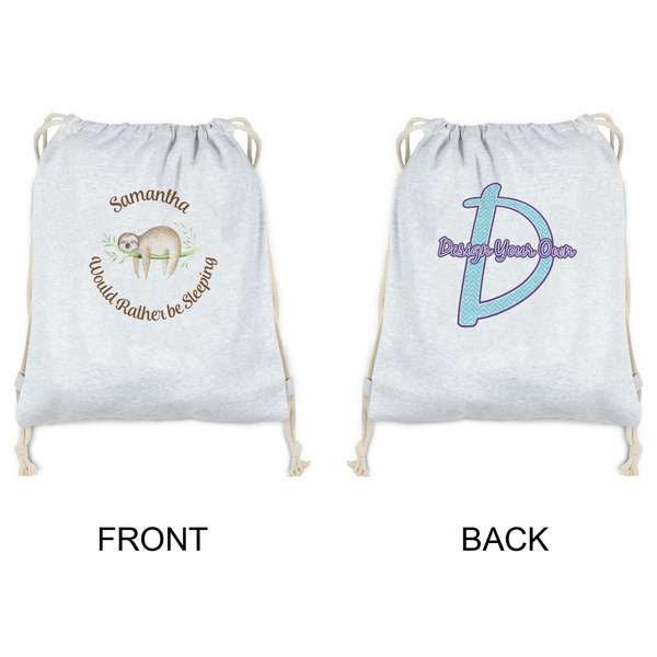 Sloth Drawstring Backpacks - Sweatshirt Fleece - Double Sided - APPROVAL