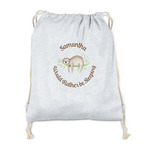 Sloth Drawstring Backpack - Sweatshirt Fleece - Double Sided (Personalized)