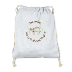 Sloth Drawstring Backpack - Sweatshirt Fleece - Double Sided (Personalized)