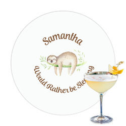 Sloth Printed Drink Topper (Personalized)
