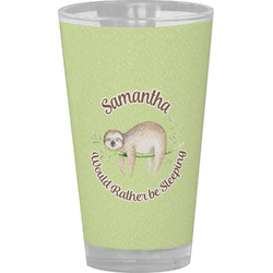Sloth Pint Glass - Full Color (Personalized)