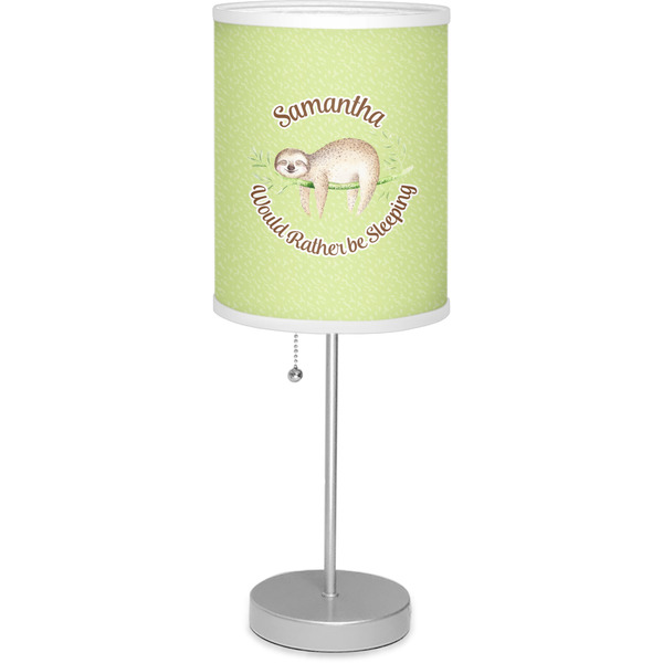 Custom Sloth 7" Drum Lamp with Shade (Personalized)