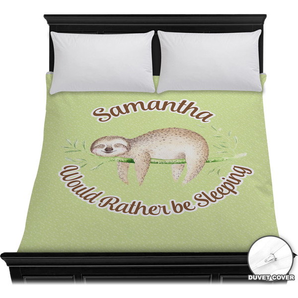 Custom Sloth Duvet Cover - Full / Queen (Personalized)