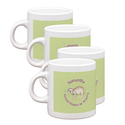 Sloth Single Shot Espresso Cups - Set of 4 (Personalized)