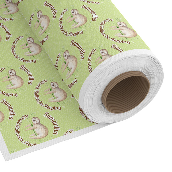 Custom Sloth Fabric by the Yard - Spun Polyester Poplin (Personalized)
