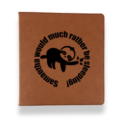 Sloth Leather Binder - 1" - Rawhide (Personalized)
