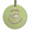 Sloth Frosted Glass Ornament - Round