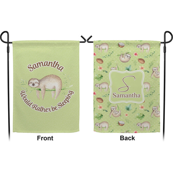 Sloth Garden Flag - Double Sided Front and Back