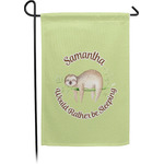 Sloth Small Garden Flag - Single Sided w/ Name or Text