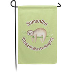 Sloth Small Garden Flag - Double Sided w/ Name or Text