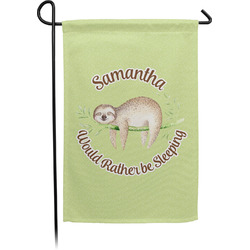 Sloth Small Garden Flag - Double Sided w/ Name or Text