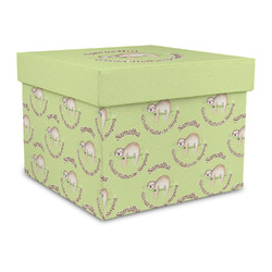 Sloth Gift Box with Lid - Canvas Wrapped - Large (Personalized)