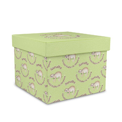 Sloth Gift Box with Lid - Canvas Wrapped - Medium (Personalized)