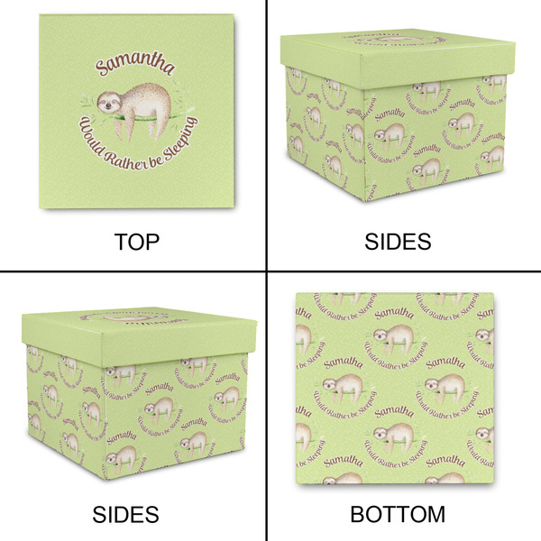 Sloth Gift Boxes with Lid - Canvas Wrapped - Small - Approval
