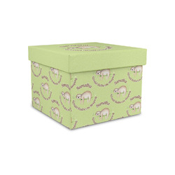 Sloth Gift Box with Lid - Canvas Wrapped - Small (Personalized)