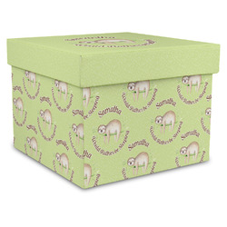 Sloth Gift Box with Lid - Canvas Wrapped - XX-Large (Personalized)