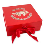 Sloth Gift Box with Magnetic Lid - Red (Personalized)