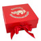 Sloth Gift Boxes with Magnetic Lid - Red - Front