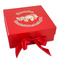 Sloth Gift Box with Magnetic Lid - Red (Personalized)