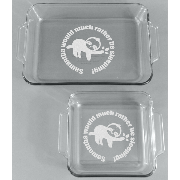 Sloth Glass Baking Dish Set - FRONT
